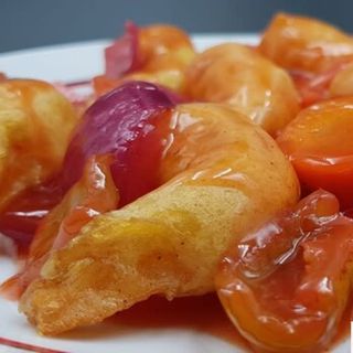 Gambas Con Salsa Agridulce