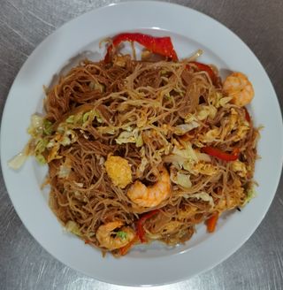 Fideos De Arroz Con Gamba