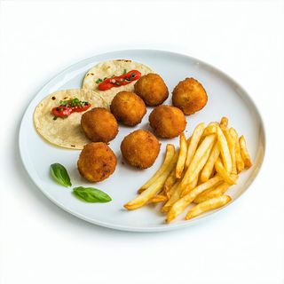 Plato Croquetas Cuadradas De Mejillón