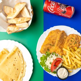 Bečka pileća šnicla  + Palačinka sa Nutellom + Coca-Cola 0.33l