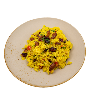 Orez basmatic cu migdale, merisoare si dulceata de mar cu ardei iute