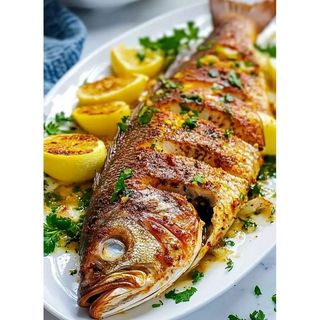 Baked whole tilapia