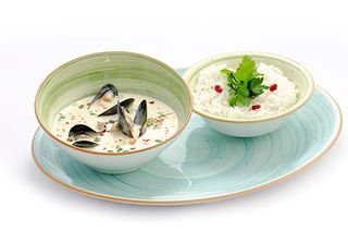 ზღვის პროდუქტების შქმერული ბრინჯით