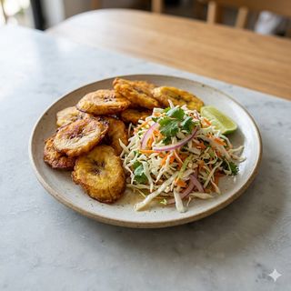 Tajadas Con Ensalada (Porción)