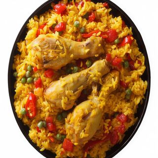 ración de paella de pollo
