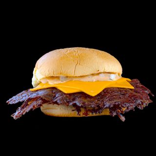 Cheese smash burger e fries