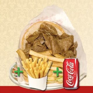 Menú Doner Kebab De Ternera Solo Carne Con Patatas