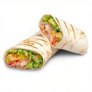 Döner Kebab Vegetariano Con Queso Verduras Variadas Y Salsa Especial