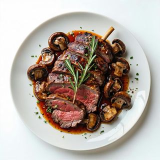 Arrosto di vitello al forno con funghi