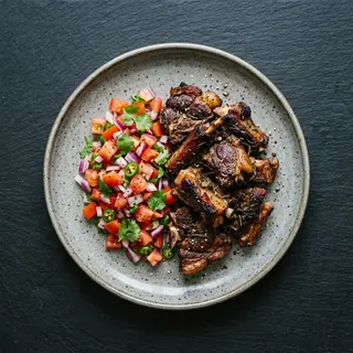 Braised Goat With Kachumbari