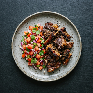Braised Goat With Kachumbari