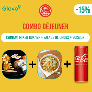 COMBO dej: Tsunami mixed box 14 + Salade de choux + boisson