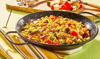Paella mucho veggie