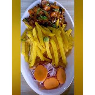 Chips + liver + soda