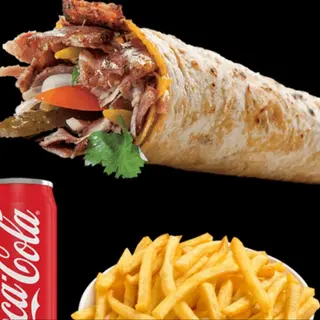 Tortilla średnia  (frytki,cola)