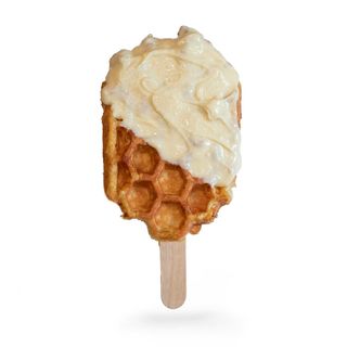 Waffle con crema de Chocolate Blanco