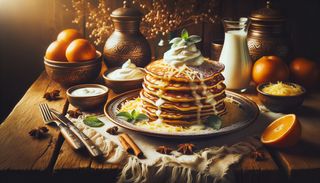 Clătite cu brânză și smântână