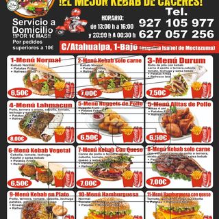 Menú Kebab Con Queso