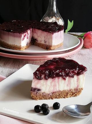 Tarta De Queso Y Arándano
