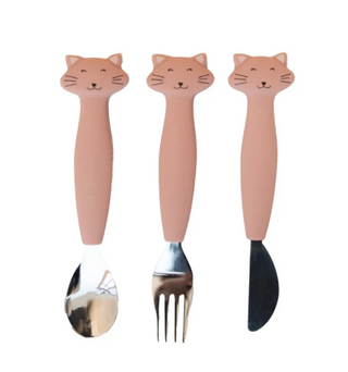 Trixie - Set di 3 posate in silicone Mrs. Cat