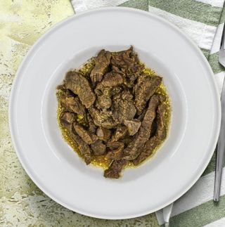 Straccetti di vitello con contorno