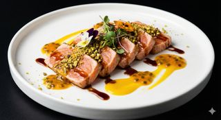 110. Tataki salmon pistacchio