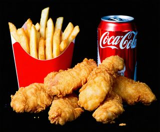 Menú tiras de pollo (4 Uds.)