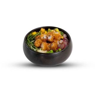 Poké bowl camarão tempura