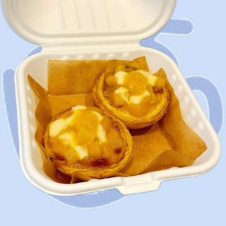 Crostata all'uovo con mango e formaggio 2pz