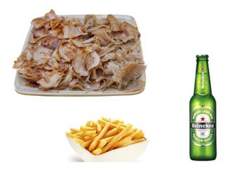 Menu kebab con birra