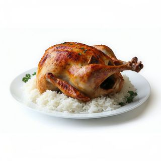 2 Pollo A L'Ast Entero Con Arroz