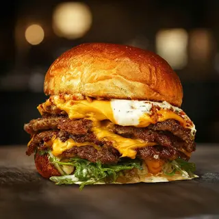 Garlic Parmesan double double burger