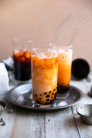 Milk tea boba - Orange