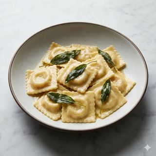 Ravioli con burro e salvia