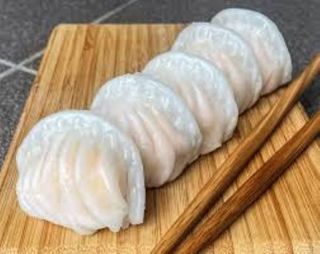 Raviolis De Camarão Ao Vapor