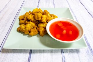45.Pollo con salsa Agridulce