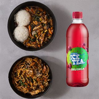 Chicken teriyaki+Studena ledeni čaj brusnica 0,5L