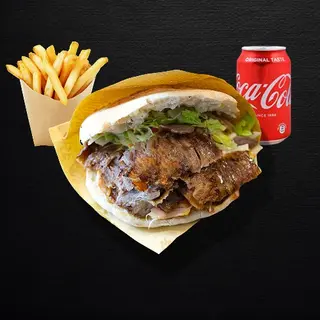 Menú Döner Kebab Doble Carne con Queso