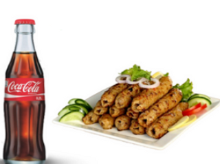 Menù seekh kebab con bevanda