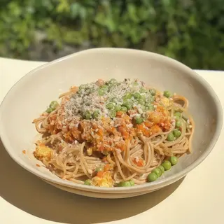 Bolonhesa de tofu com Ervilhas
