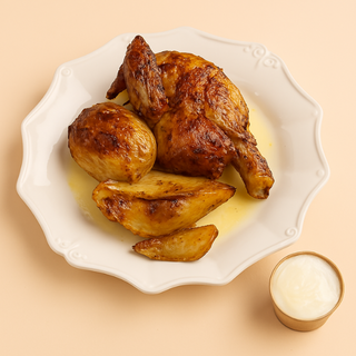 Pollo CAN FERRAN (medio) + Patatas Asadas + Alioli