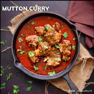 Mutton curry + basmati chawal 