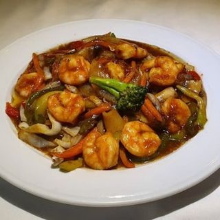 Gambas Con Bambú Y Setas China