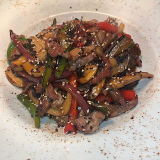 Wok de presa ibérica 