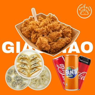 Menù Pollo fritto, ravioli alla griglia e bevande + salsa a scelta