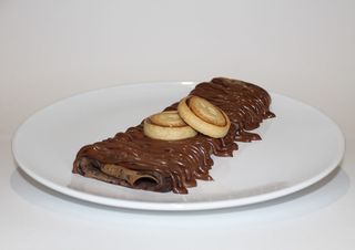 Roll crepes Nutella biscuits