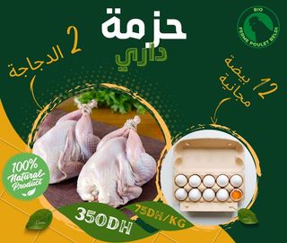 2 Poulet - Plateau D'œufs De 12
