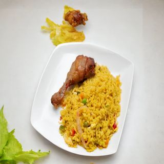Fried Rice with Chicken Coca -Cola
