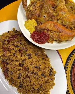 Poulet Africain Avec Riz Ou Spaghetti Soumara