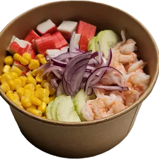 Ebi poke con riso sushi